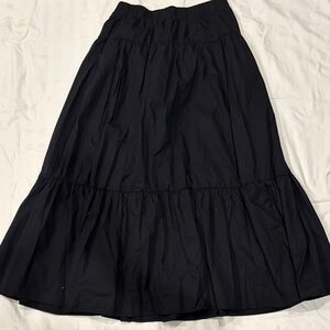 Abercrombie & Fitch Black Tiered Maxi Skirt